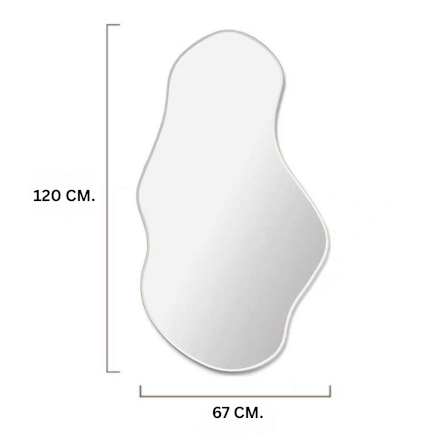 กระจกแขวนผนัง MY DOLLS HOUSE TUSCA 120 ซม. สีเงิน_1